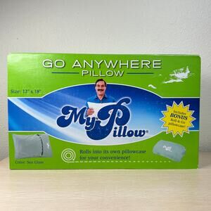 My Pillow Go Anywhere Travel Sea Glass Roll & Go Pillowcase 12 x 18 NIB